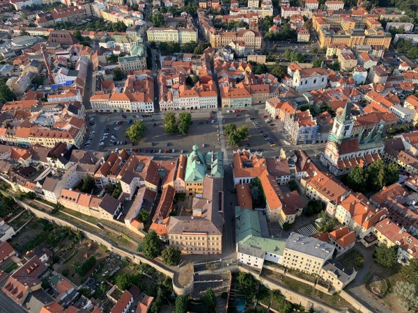 Večerní přelet Litoměřic